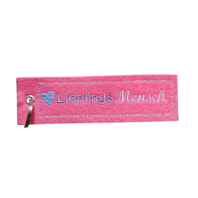 Schlüsselanhänger Lieblingsmensch pink