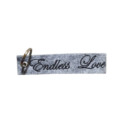 Schlüsselanhänger Endless Love grau
