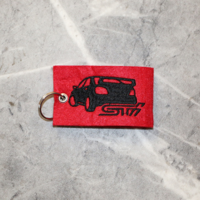 Schlüsselanhänger Subaru rot